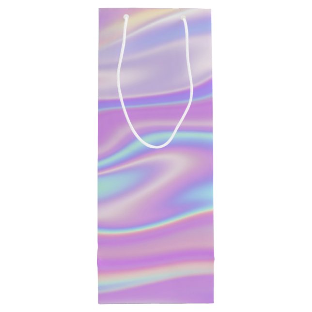 Bolsas de tocador con delicadas olas holográficas (Reverso)