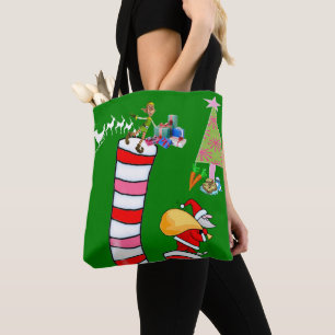 Bolsas de tocador de Elf Santa Merry Christmas