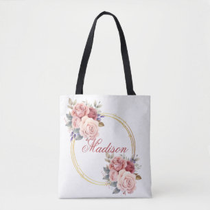 Bolsas de tocador de flor rosa