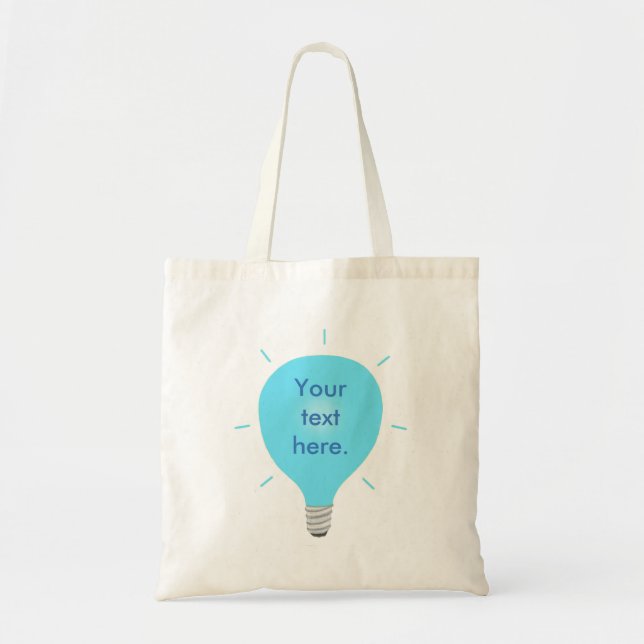 Bolsas de tocador de la lámpara azul de texto (Frente)