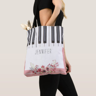 Bolsas de tocador de música rosa rosa de piano ro