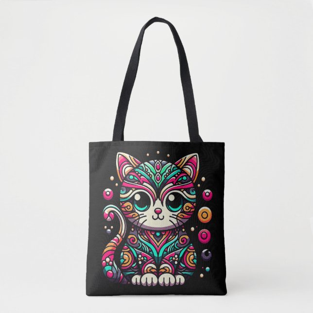 Bolsas de tocador de ornamento de gato (Anverso)