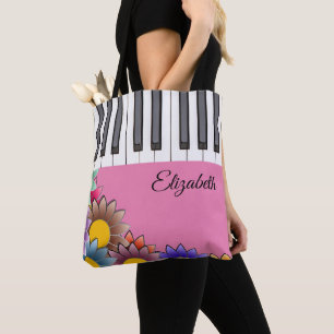 Bolsas de tocador de piano rosado personalizadas