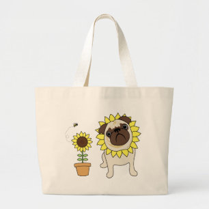 Bolsas De Tosta De Pug De Girasol Adorables