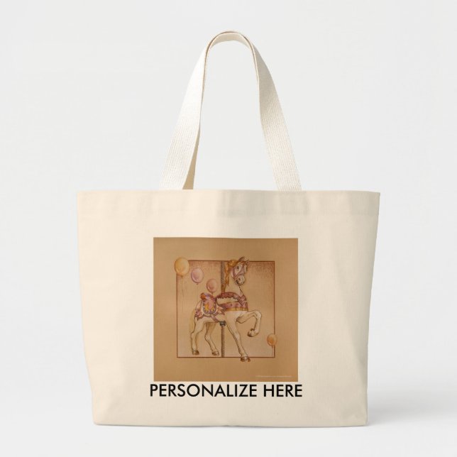 Bolsas de Tote - Cuadrados de León de Carrusel (Frente)