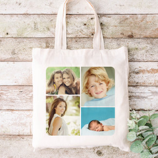 Bolsas De Tote De Collage de fotos De Familia pers