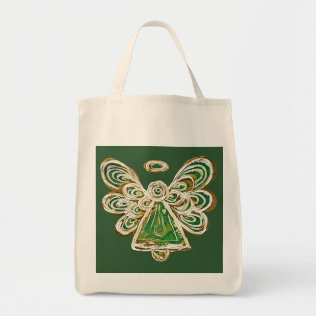 Bolsas de Tote de los Navidades de Angel Guardian  (Frente)