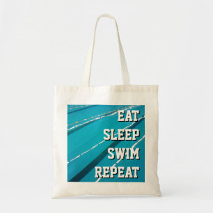 BOLSAS DE TOTE DE PISCINA COMER DORMIR NADAR REPET