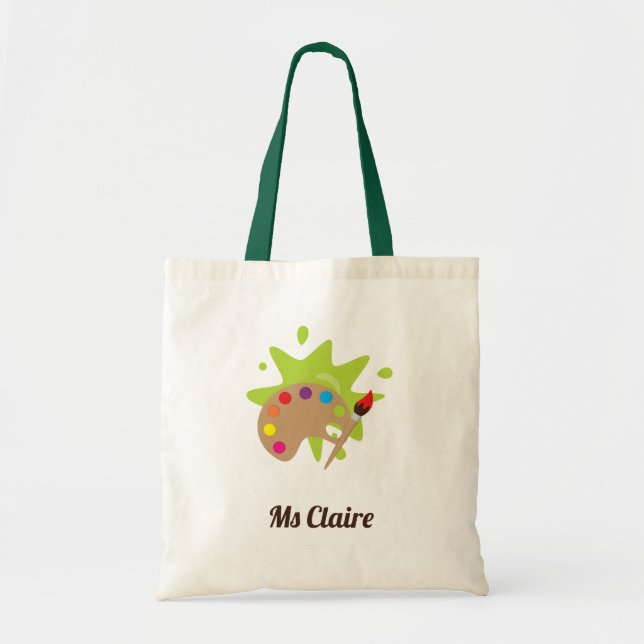 Bolsas de Tote del profesor de arte personalizado (Frente)