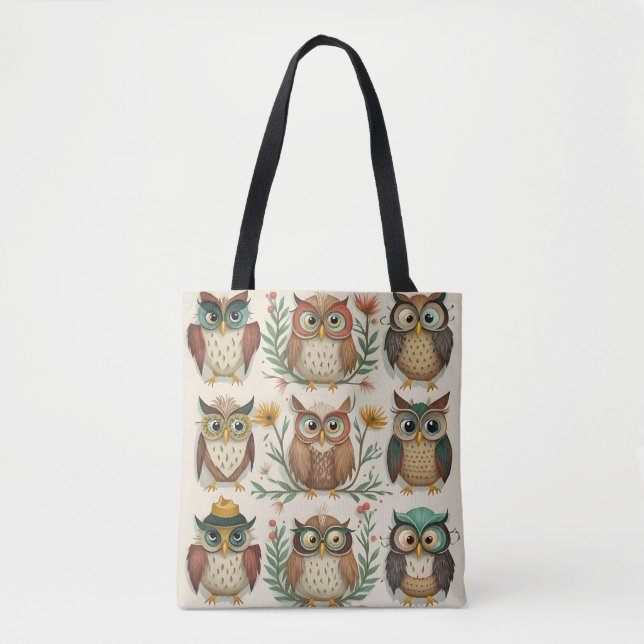 Bolsas de Tote elegantes y de moda Adorable Owls (Anverso)