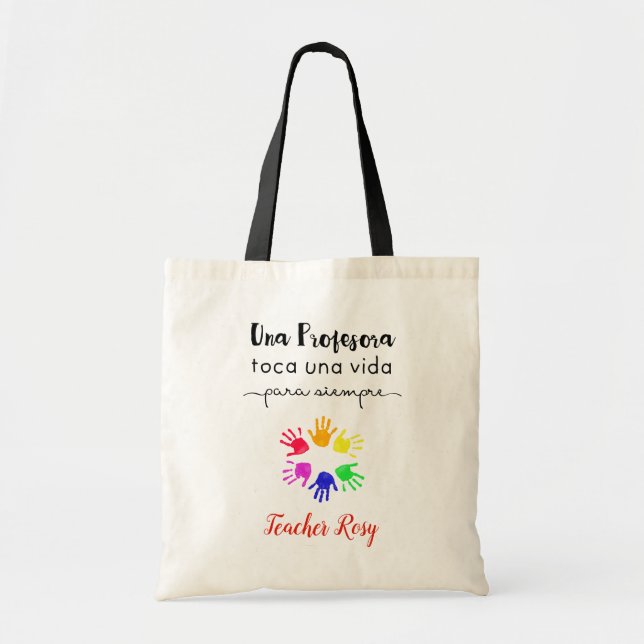Bolsas de Tote (Español) para profesores personali (Frente)