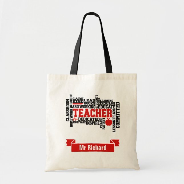 Bolsas de Tote para profesores personalizadas (art (Frente)