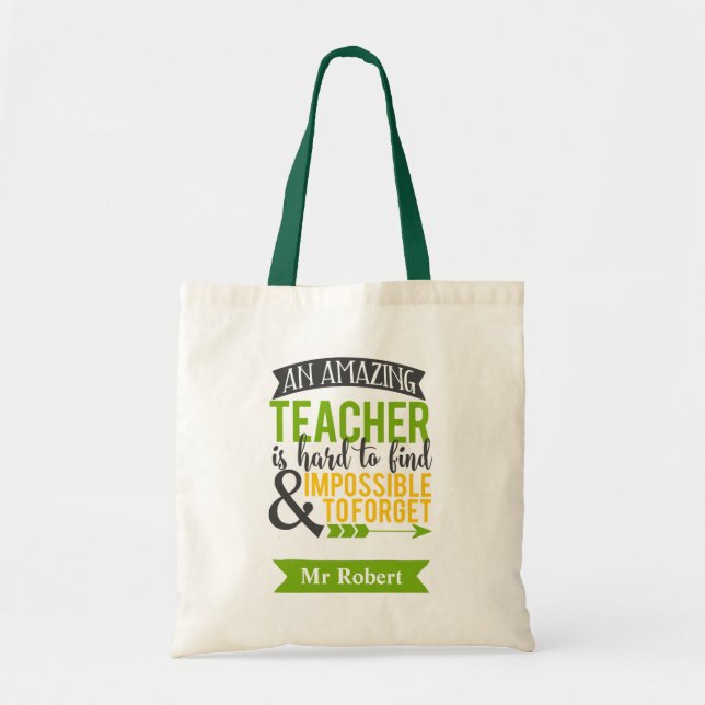 Bolsas de Tote para profesores personalizadas (Mae (Frente)
