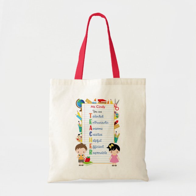 Bolsas de Tote para profesores personalizadas (Sta (Frente)