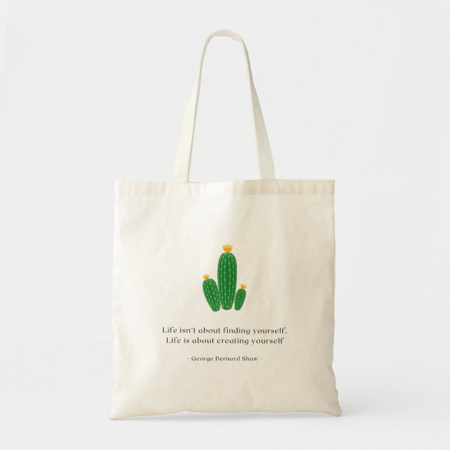 Bolsas De Tote Verdes Y Citas Significativas (Frente)