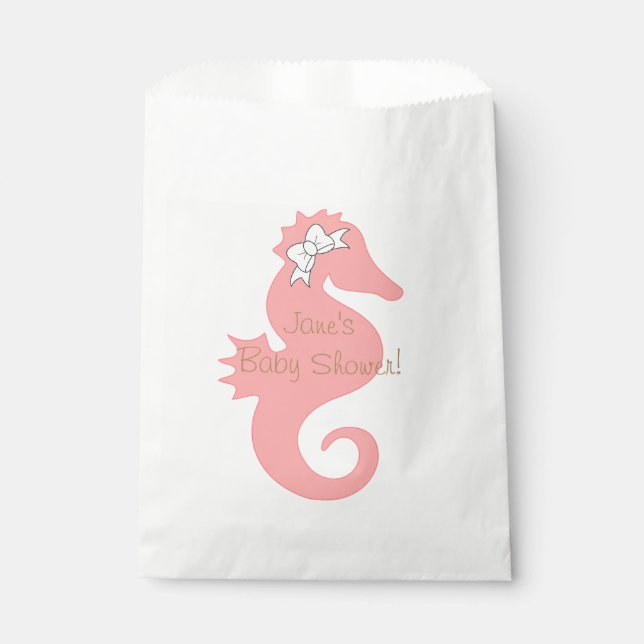 Bolsas favoritas Baby Shower de caballito de mar r (Anverso)