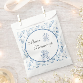 Bolsas favoritas de Baby Shower azul Chinoiserie f