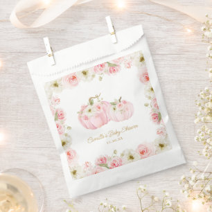 Bolsas favoritas de Baby Shower de calabaza rosa