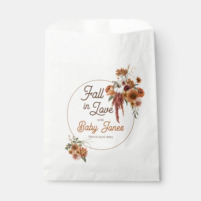 Bolsas favoritas de Baby Shower de Fall Boho (Anverso)