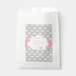 Bolsas favoritas de Baby Shower Fluffy Sheep (rosa