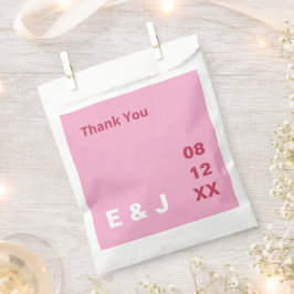 Bolsas favoritas de boda moderna color rosa magent