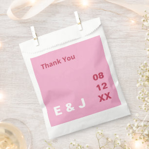 Bolsas favoritas de boda moderna color rosa magent