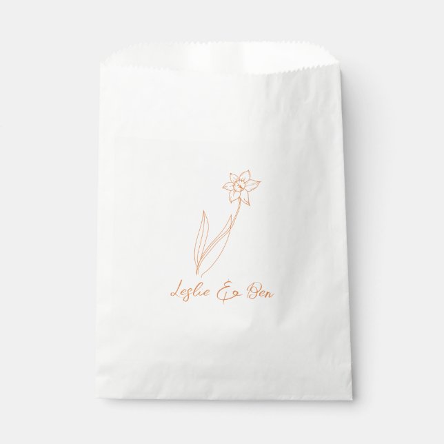 Bolsas favoritas de bodas Daffodil (Anverso)