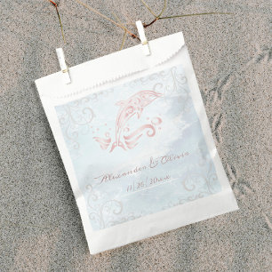 Bolsas favoritas de bodas de delfines rosados