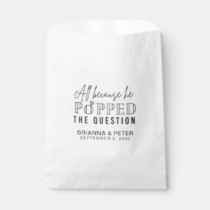 Bolsas favoritas de bodas de palomitas