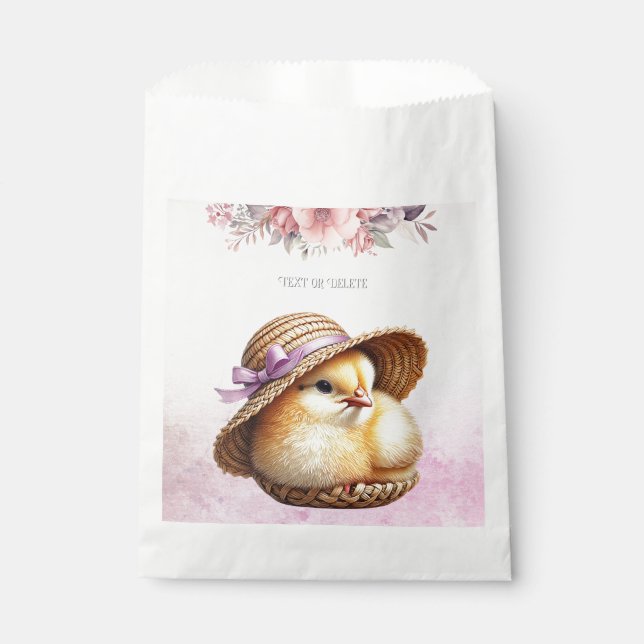 Bolsas favoritas de cinta rosada de pequeño pollo (Anverso)