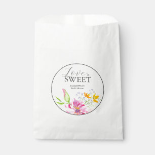 Bolsas favoritas de ducha con flores rosadas