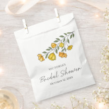 Bolsas favoritas de ducha de novia de verano con f