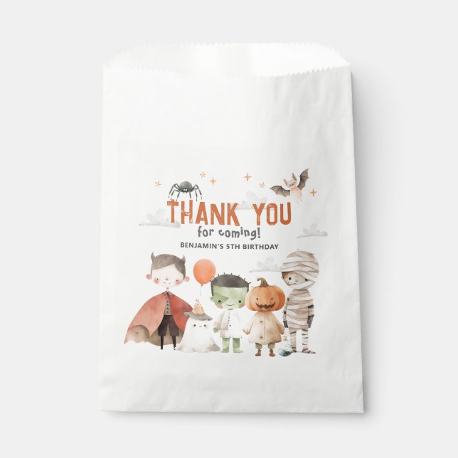 Bolsas favoritas de fiesta de cumpleaños de Hallow (Anverso)