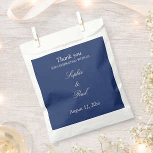 Bolsas favoritas de la boda azul de la Marina Eleg