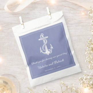 Bolsas favoritas de matrimonio de ancla náutica de