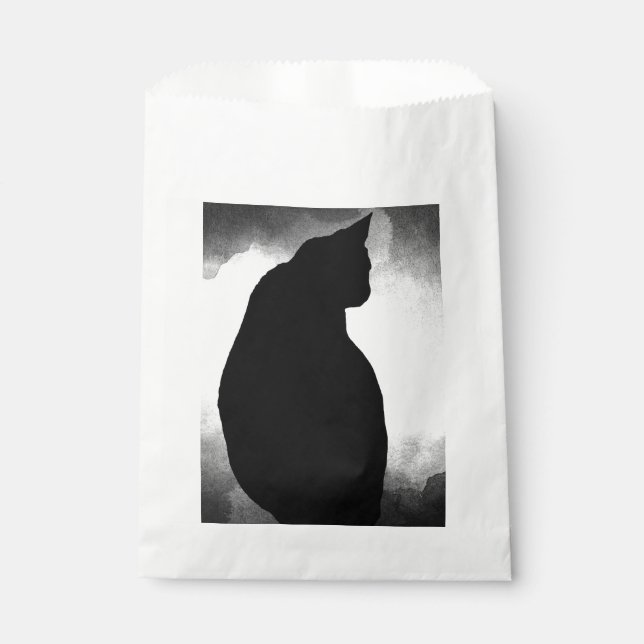 Bolsas favoritas de silueta de gato negro (Anverso)