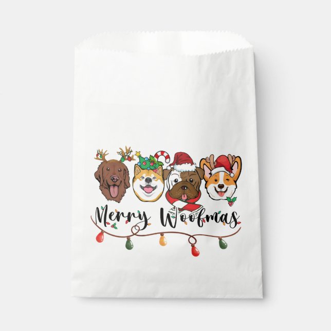 Bolsas favoritas de tipografía de merry Woofmas (Anverso)