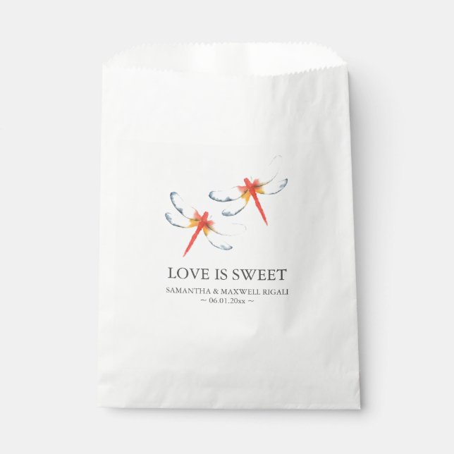 Bolsas favoritas personalizadas Dragonfly rojo (Anverso)