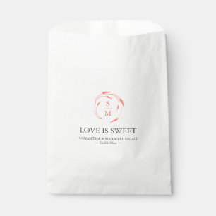 Bolsas favoritas personalizadas para Bodas Peach
