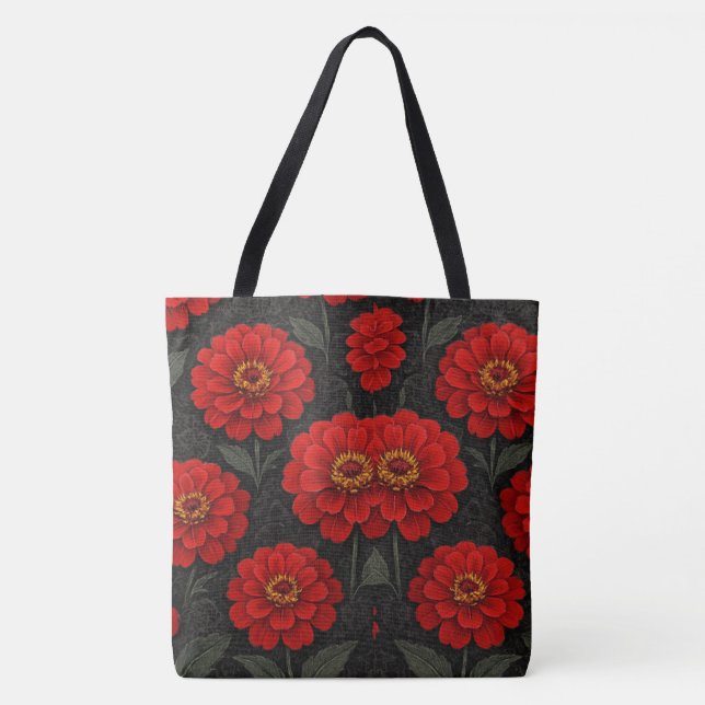 bolsas Flores de Zínnia em artes (Anverso)