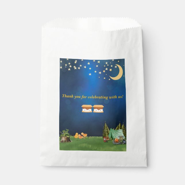 Bolsas gemelas Baby Shower Favor con S'mores (Anverso)
