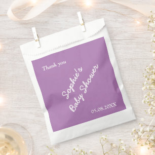 Bolsas Minimalistas de Baby Shower Soft Purple Fav