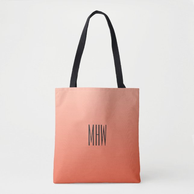 Bolsas monográficas del personalizado de gradiente (Anverso)
