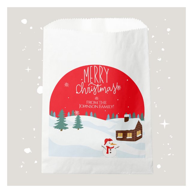 Bolsas personalizadas de Feliz Navidad (Personalized Merry Christmas Favor Bags)