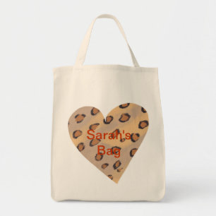 Bolsas personalizadas de Leopard Spots Heart
