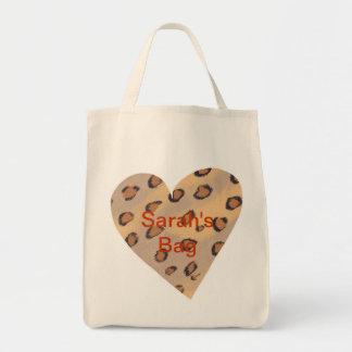 Bolsas personalizadas de Leopard Spots Heart