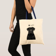 Bolsas personalizadas de tote con retrato de Cane