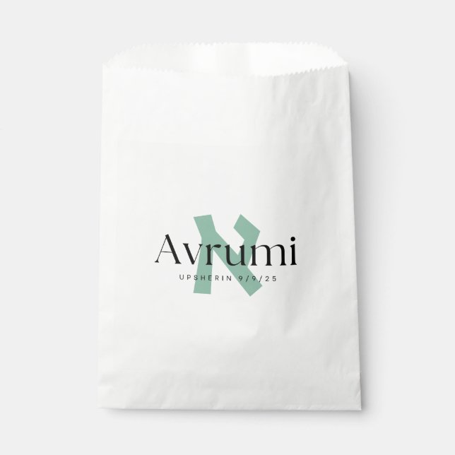 Bolsas Personalizadas de Upsherin - Letra Aleph Be (Anverso)
