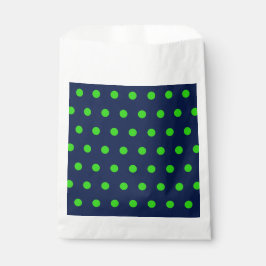 Bolsas Polka Dot Favor (Azul marino y Verde animad