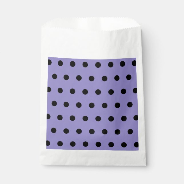 Bolsas Polka Dot Favor (Lavanda y Negro) (Anverso)